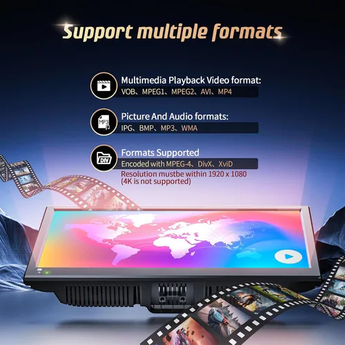 Vista 3 de Desobry Televisor de 16 pulgadas con reproductor de DVD integrado 1080P LCD TV reproductor de DVD combinado con monitor USB HDMI para el hogar