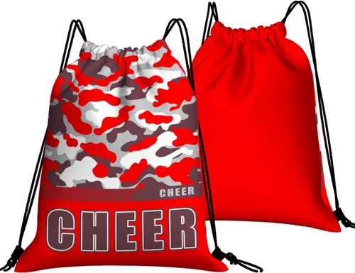 Vista 14 de Mochila con cordón impermeable para gimnasio, bolsas con cordón, bolsa de cuerda deportiva, mochila de camuflaje, Bolsas con cordón Cheer - Bolsas