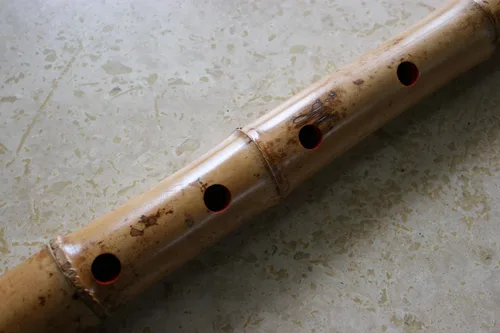 Vista 5 de 1.6 Shakuhachi Pentatonic con extremo de raíz y KINKO MP- Instrumento Zen (Notas: E/G/A/B/D)