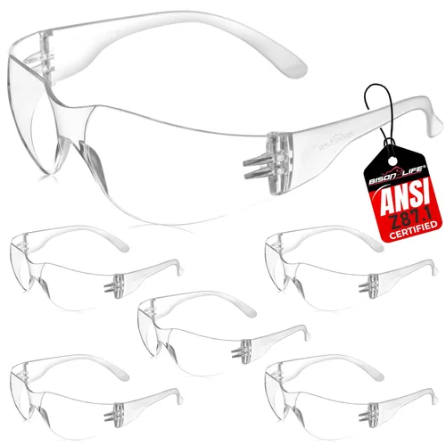Vista 28 de BISON LIFE Gafas de seguridad surtidas para hombres y mujeres ANSI Z87.1