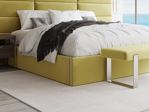 Vista 41 de VANT Cama de plataforma tapizada, tamaño Queen, color beige Boucle, marco de cama de fácil montaje, no necesita somier, base para un apoyo óptimo