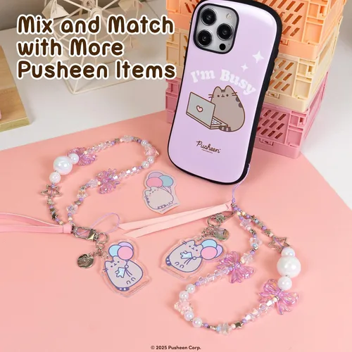Vista 9 de Pusheen - Funda compatible con AirPods Pro [Pusheen & Stormy] + dije de teléfono Pusheen [15 aniversario]