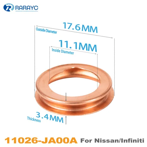 Vista 2 de 20 piezas Junta de Tapón de Drenaje de Aceite Arandela de Aplastamiento Repuesto para Modelos Nissan Infiniti 11026-JA00A