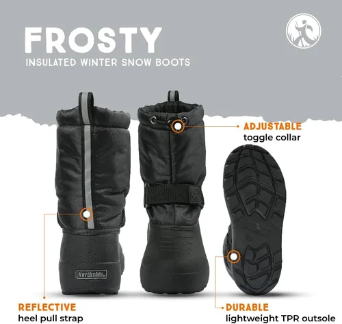 Vista 6 de Northside - Botas de nieve con aislamiento para niños pequeños y niños grandes