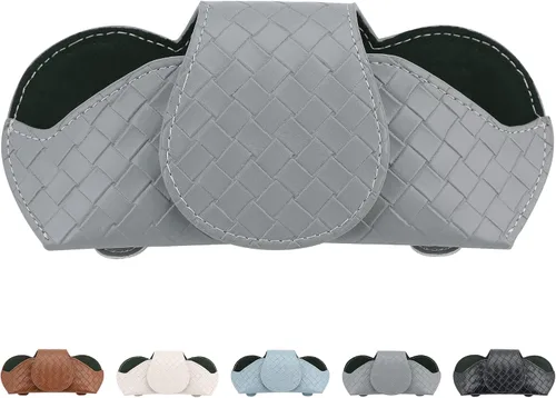 Vista 14 de KINIVA Soporte Rosa para Gafas de Sol de Visera de Coche Funda de Cuero para Gafas con Cierre Magnético para Accesorios Interiores de Coche