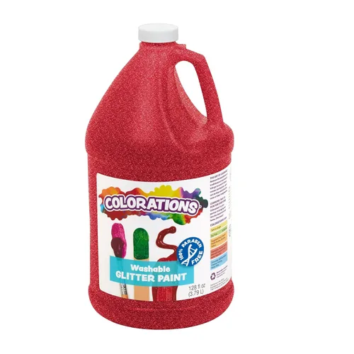 Vista 10 de Colorations Pinturas con purpurina lavables sin parabenos para niños, juego de 11, 16 onzas cada una, no tóxicas y fabricadas en los Estados Unidos.
