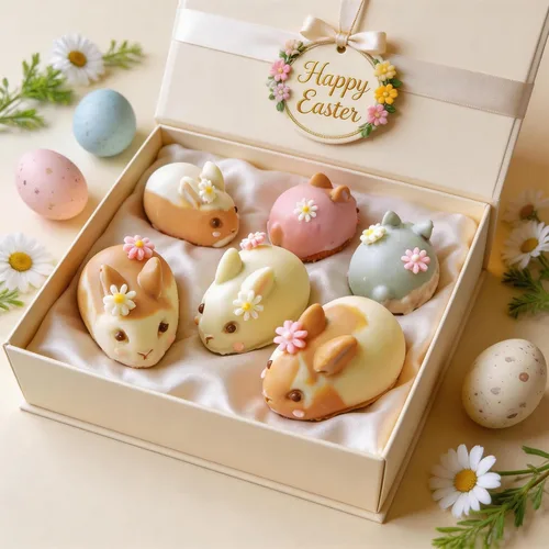 Vista 3 de MEMOVAN Molde de silicona 3D de conejo de Pascua con 6 cavidades, molde de silicona para conejo, conejo de Pascua, molde de chocolate para hornear