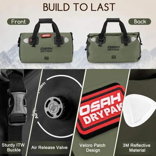 Vista 3 de Bolsa de lona impermeable de 40L y bolsa seca de 25L