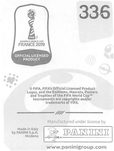Vista 2 de 2019 Panini FIFA Women's World Cup France Album Stickers (Individual Sticker Only) Soccer #336 Shannon Woeller Canada 2 Inch by 2 1/2 Inch