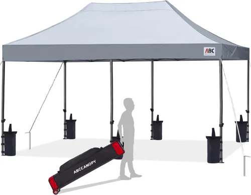 Vista 38 de ABCCANOPY Toldo Desplegable – Carpa/Toldo Portátil para Patio Exterior de 8 x 8 Pies, Resistente para Patio Trasero y Terraza con 4 Sacos de Arena