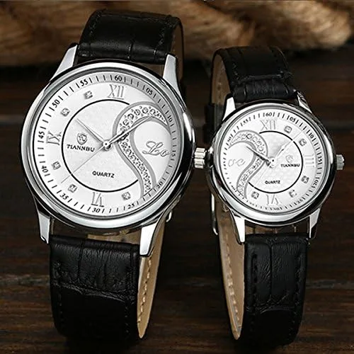 Vista 6 de DREAMING Q&P Relojes de pulsera de cuero ultrafinos para él y para ella