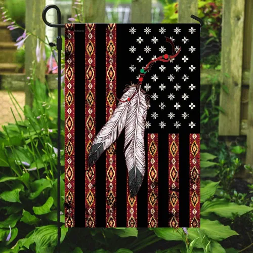 Vista 7 de FLAGWIX Banderas – Bandera del orgullo nativo americano THH2489F, bandera de casa (29.5 x 39.5 pulgadas) – Banderas de jardín de casa de Estados