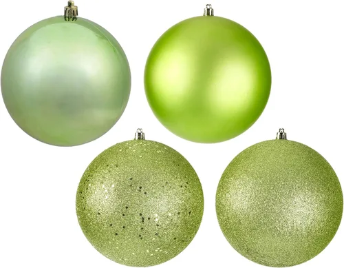 Vista 3 de Vickerman Adorno de bola de oro antiguo de 6 pulgadas con 4 acabados, 4 por caja