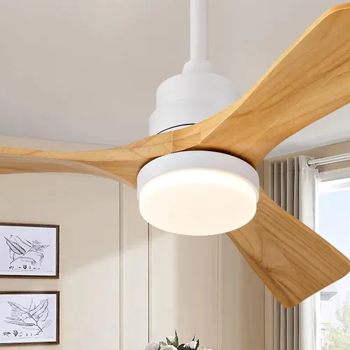 Vista 9 de Ventiladores de techo de 36 pulgadas para exteriores con luces y control remoto, ventiladores de techo de madera para exteriores regulables de 3