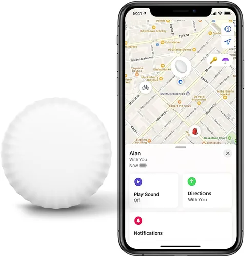 Vista 8 de Localizador de llaves, rastreador de equipaje, etiqueta Bluetooth para rastreador de llaves compatible con Apple Find My Keys con batería