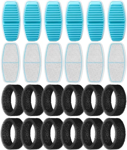 Vista 10 de FOFNON Filtros de fuente de agua para gatos: 12 filtros de repuesto para fuente de agua para mascotas FOFNON - Juego de 3 meses de filtro de fuentes