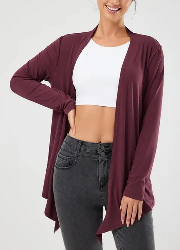 Vista 5 de BALEAF Cárdigan ligero de verano para mujer, manga larga, delgado, frente abierto, casual, para yoga, con bolsillos