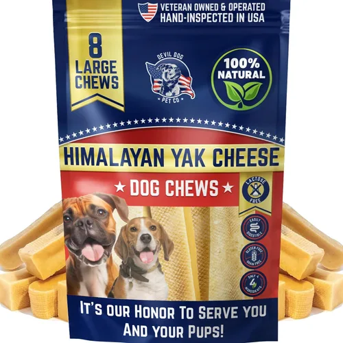 Vista 16 de Devil Dog Pet Co. Himalayan Yak Cheese - Masticables para perros, pequeños, paquete de 4, 100% naturales y saludables, sin lactosa, golosinas