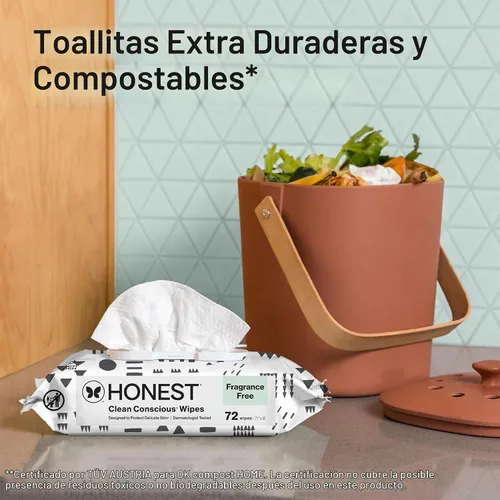 Vista 5 de The Honest Company Toallitas hipoalergénicas multiusos para bebé con piel sensible, patrón divertido, 720 unidades Pattern Play