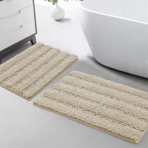 Vista 80 de Turquoize Alfombra de baño de chenilla de lujo para baño, extra absorbente, alfombra de ducha de microfibra antideslizante para baño, alfombra Aqua
