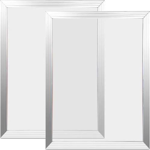 Vista 7 de Caydo 2 marcos de impresión de pantalla de seda de aluminio de 10 x 14 pulgadas con malla blanca 110 para serigrafía