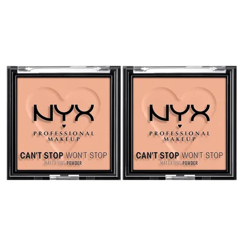 Vista 20 de NYX Professional Makeup Can't Stop Won't Stop - Polvo compacto matificante (claro)