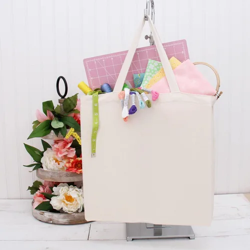 Vista 6 de Threadart - Bolsas reutilizables de lona 100% algodón resistentes Paquete de 3 Con asas fuertes que soportan hasta 40 libras Respetuosas
