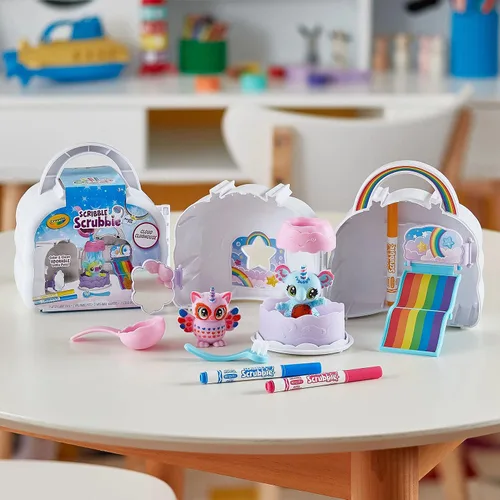 Vista 5 de Crayola Scribble Scrubbie Cloud Playset, juguete para niños, para regalo, edades: 3, 4, 5, 6