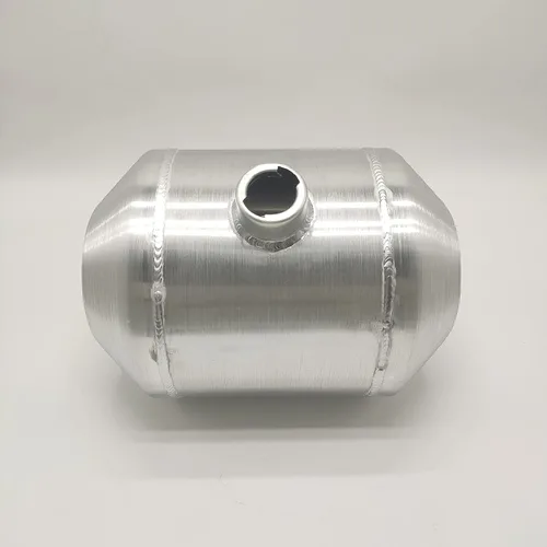 Vista 4 de JSD - Tanque de celda de combustible redondo de aluminio de 10 x 14 pulgadas, llenado central de tanque de gasolina de 4 galones, salida NPT de 1/4