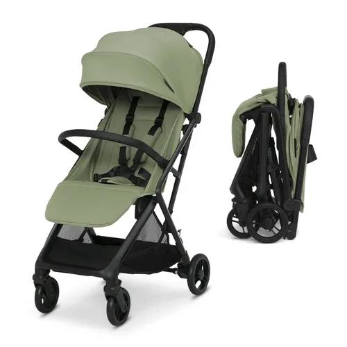 Vista 10 de Delta Children Icon - Cochecito ultra compacto ligero para uso diario y de viaje, plegado con una sola mano, solo 15.6 libras, cabe en Negro