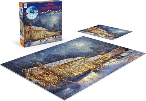 Vista 4 de Ceaco - Thomas Kinkade - Películas de vacaciones - National Lampoons Christmas Vacation - Rompecabezas de 300 piezas