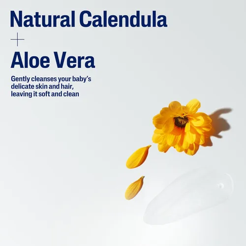 Vista 4 de Cetaphil Champú y gel de baño para bebé con caléndula orgánica, sin lágrimas, hipoalergénico, ideal para uso diario, probado por dermatólogos, 7.8oz