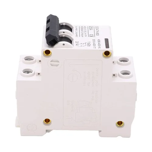 Vista 2 de Mini disyuntor de CA CC, disyuntor miniatura de CA CC Interruptor de desconexión 2P AC DC 25A 400V Montaje en carril DIN para solares, disyuntores