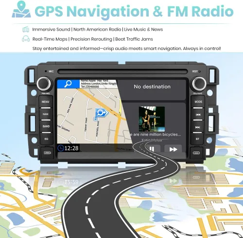 Vista 2 de Radio para Silverado Tahoe Yukon Sierra con CarPlay y cámara de respaldo