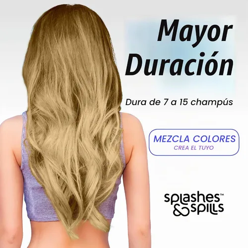 Vista 4 de Splashes and Spills - Tinte semipermanente para el cabello rubio mantequilla, vibrante 2.36 onzas, color temporal para el cabello, sin amoníaco ni