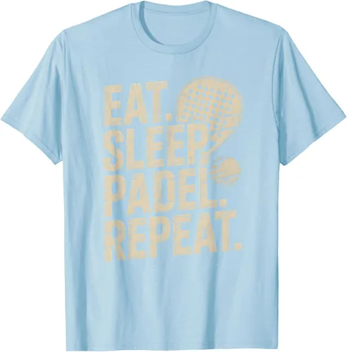 Vista 108 de Camiseta Eat Sleep Padel Repeat Padel Jugador de Tenis