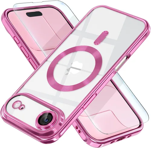 Vista 8 de Misea Funda magnética para iPhone 14 compatible con MagSafe [nunca amarillenta] [protección contra caídas de grado militar] protector completo
