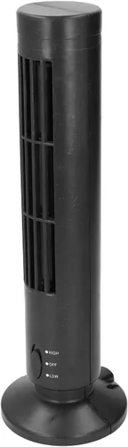 Vista 10 de USB Bladeless Tower Fan, Adjustable 2 Speeds (White)
