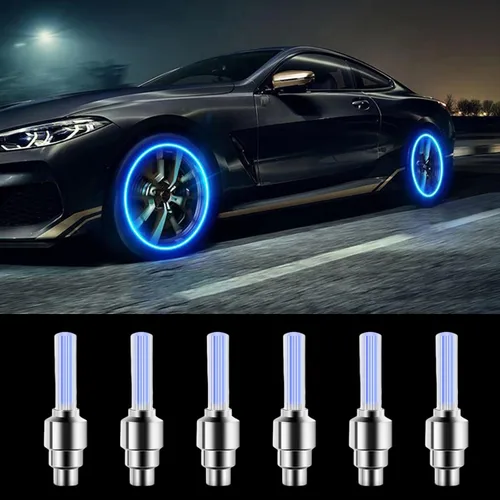 Vista 8 de 20 PIEZAS Tapas Fluorescentes para Vástago de Válvula de Neumático - Cubiertas Luminosas para Neumáticos de Vehículos Universales - Accesorios