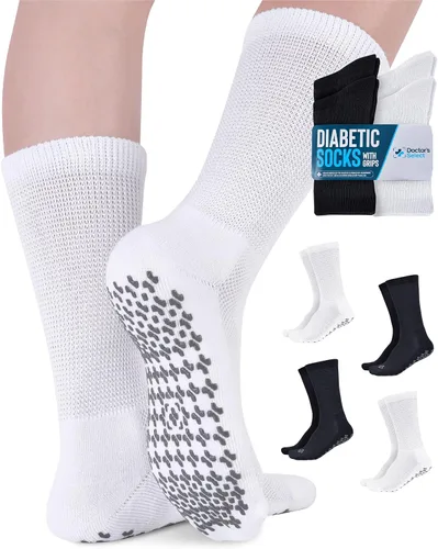 Vista 18 de Doctor's Select® Diabetic Socks for Men and Women - Non-Binding Neuropathy Socks for Diabetics Men Non Grip & Grip Socks