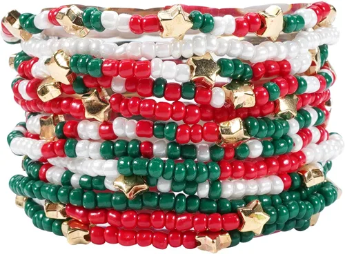 Vista 31 de Ardorchid Pulseras de Halloween para Mujeres Calabaza Fantasma Esqueleto Murciélago Calavera con Cuentas Apilables Elásticas Rugby Acción de Gracias