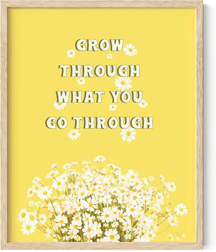 Vista 45 de HAUS AND HUES Arte de pared con citas motivacionales, bonito póster, decoración de pared para niñas adolescentes, bonito póster de afirmación