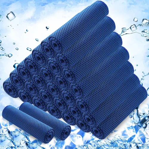 Vista 12 de Hosuly Paquete de 30 Toallas Refrescantes, 40"x12" Hielo Transpirables Suaves Frías Paño de Sudor Microfibra Paños de Entrenamiento para Gimnasio
