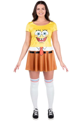Vista 2 de Vestido de Disfraz de SpongeBob para Mujer Multicolor