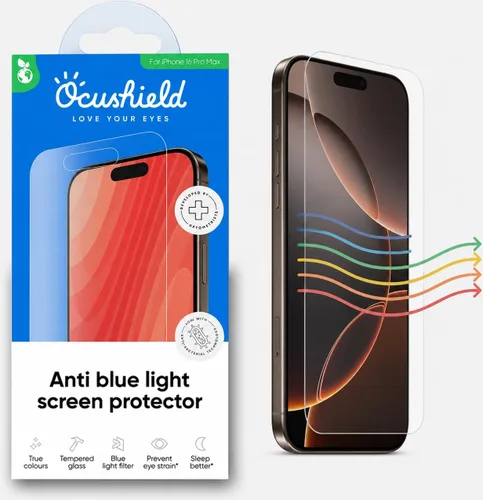 Vista 11 de Ocushield - Protector de pantalla de vidrio templado anti luz azul para iPhone 7 Plus iPhone 8 Plus - Protege tus ojos, reduce las migrañas