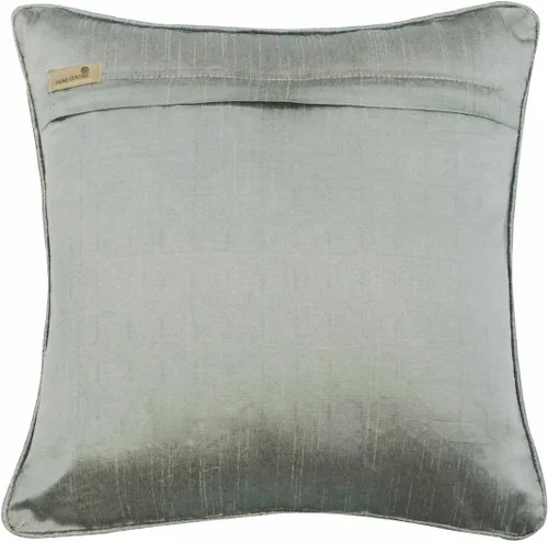Vista 31 de The HomeCentric Funda de almohada con cremallera, funda de cojín azul de 12 x 12 pulgadas, funda de cojín de algodón bordado para sofá, diseño