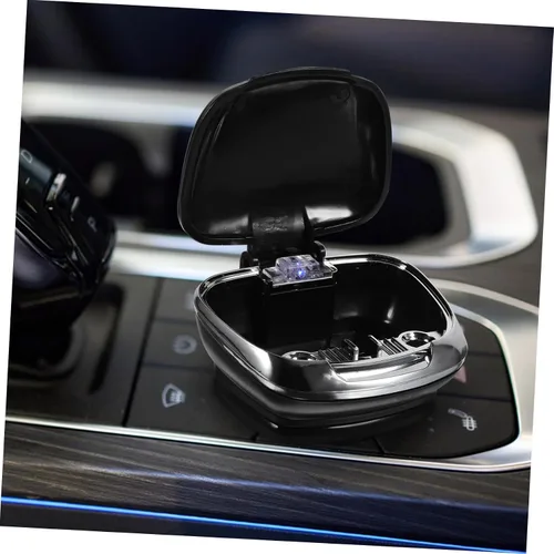Vista 7 de ERINGOGO Cenicero de coche, cenicero de coche, cenicero para automóvil, cenicero para automóvil, cenicero LED automático, cenicero antideslizante