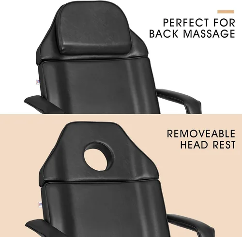 Vista 8 de Artist hand Cama facial para mesa de masaje esteticista, cama de belleza, silla estética médica para tatuajes con 3 ajustes eléctricos de motor