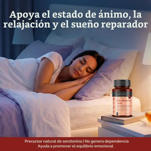 Vista 6 de Alta absorción 5HTP 300mg x 90 tabletas - 3 meses de suministro. con vitamina C, B6 y extracto de pimienta negra