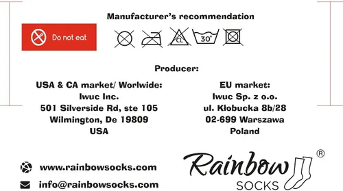 Vista 5 de Rainbow Socks - Calcetines elásticos de algodón DIABÉTICOS para pies caídos para hombres y mujeres